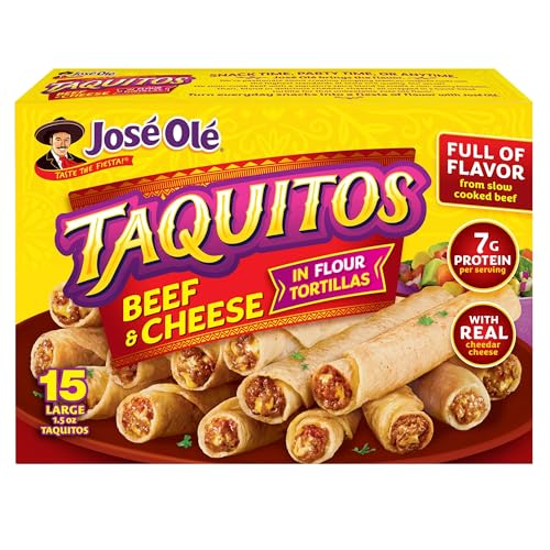 Jose Ole Flour Taquitos Beef & Cheese Frozen Box, 22.5 Ounce