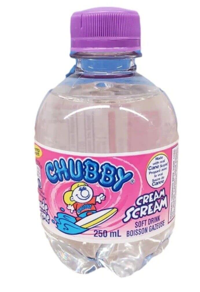 Chubby Cream Scream ( Cream Soda ) Flavor Soft Drink Soda 24 Pack 250ml / 8.5 fl oz each