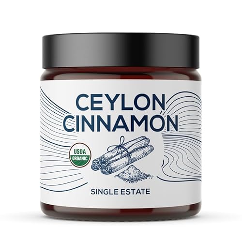 One Farm by WAAYB Organic Ceylon Cinnamon, Single Estate, Freshly Ground Premium Sri Lanka Cinnamon, Non-GMO, Fair-Trade & Gluten Free in Resealable
