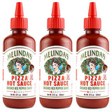 Melinda’s Pizza Hot Sauce - Crushed Red Pepper Sauce Made with Fresh Ingredients, Cayenne Peppers, Garlic, Tomatoes - Gourmet Spicy Pizza Sauce