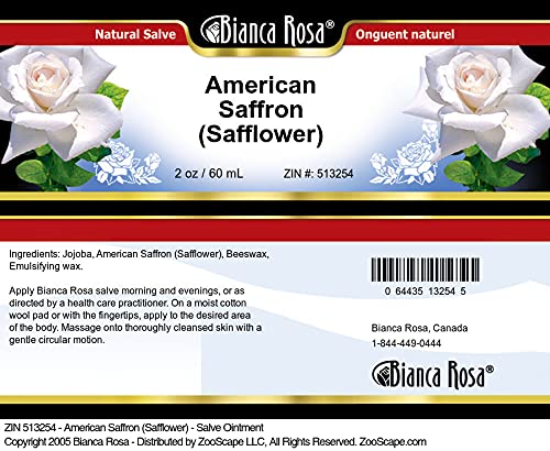 Bianca Rosa American Saffron (Safflower) - Salve Ointment (2 oz, ZIN: 513254) - 3 Pack
