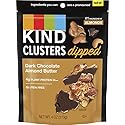 KIND Snack Clusters Dipped, Dark Chocolate Almond Butter, Gluten Free, 4g Protein, 4 Ounce , 8Count