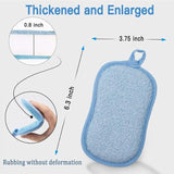 WANWLI Dish Sponge Kitchen Sponges,Scrub Sponges,Double Sided Cleaning,Non Scratch,Ultra fine Fiber Wiping+Stainless Steel Wire to Remove Stubborn