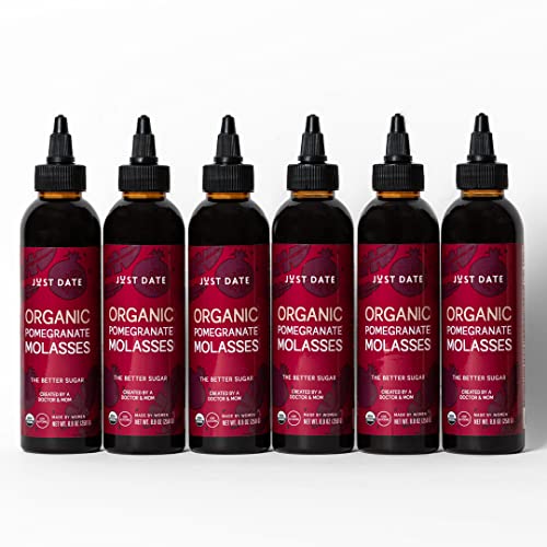 Just Date: Organic Pomegranate Syrup / 100% Natural/Organic Pomegranate Molasses/Healthy Alternative for Sugar, Honey or Maple/Low Glycemic Index