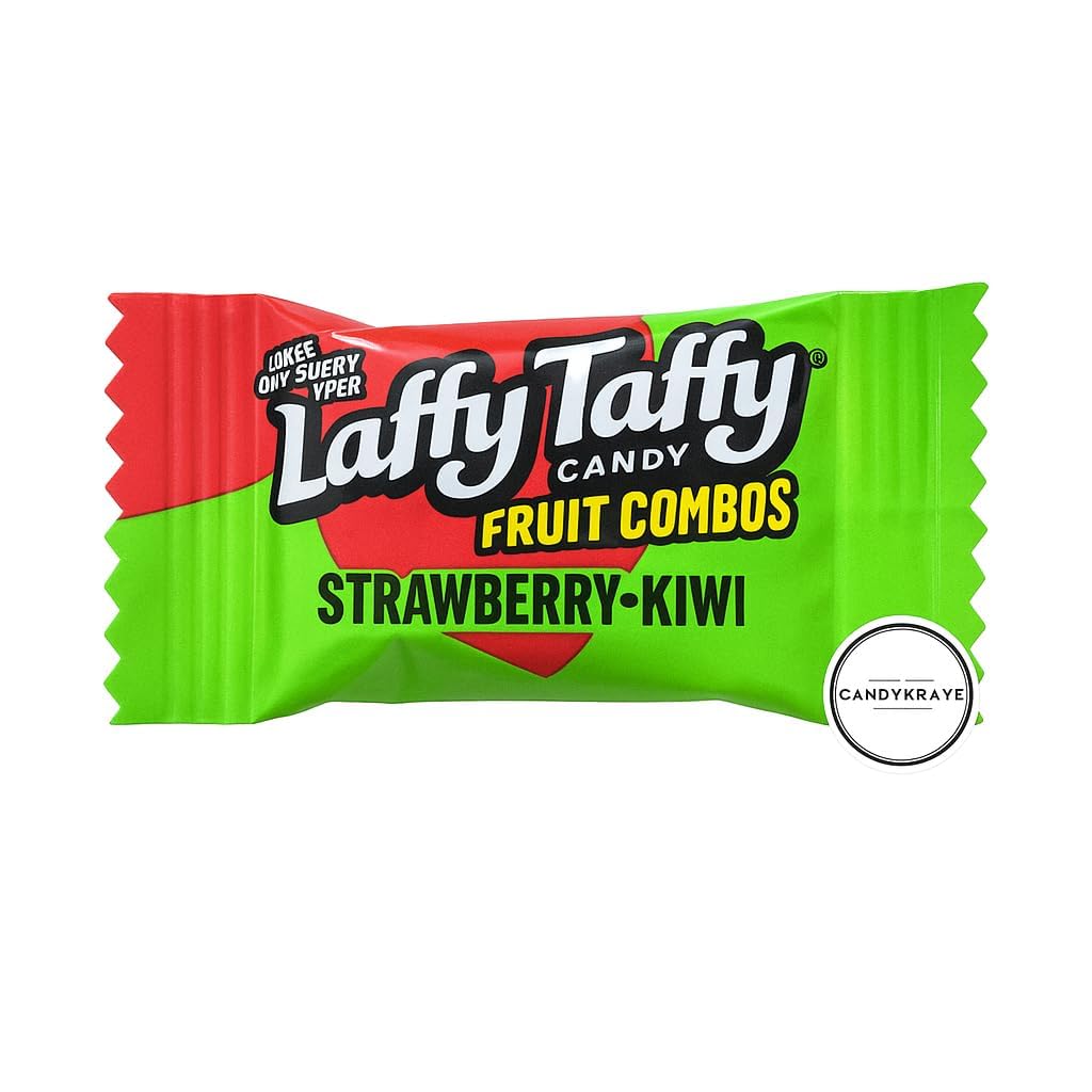 LfyTfy Fruit Combos - Strawberry & Kiwi Flavor - Individually Wrapped Chewy Candy - Jokes on Every Wrapper - Approx. 47 Pieces (1lb) - Perfect