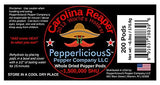 200 Whole Dried Carolina Reaper Chili Pepper Pods