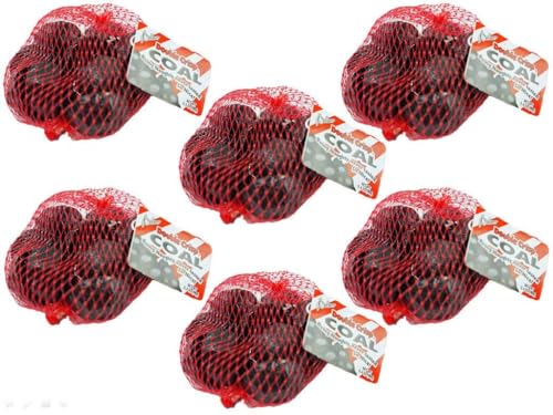 R.M. Palmer Milk Chocolate Mesh Coal, Crisp and Crunchy Candy, Individually Wrapped Christmas Candy Pieces, Making Candy Fun Since 1948 (Pack of 6)