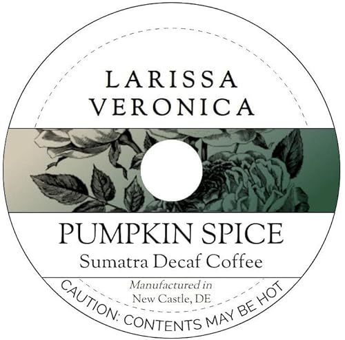 Pumpkin Spice Sumatra Decaf Coffee (Single Serve K-Cup Pods) (Gourmet, Naturally Flavored, Whole Coffee Beans) (12 pods, ZIN: 577006) - 2 Pack