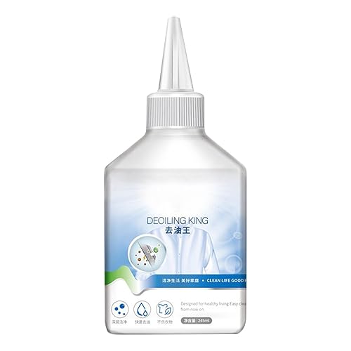 FINLALO Stain Remover, 245ml Multi-Purpose Degreaser, Unscented, Liquid, Fights Grease, Oil, Coffee, Tea, Wine & More