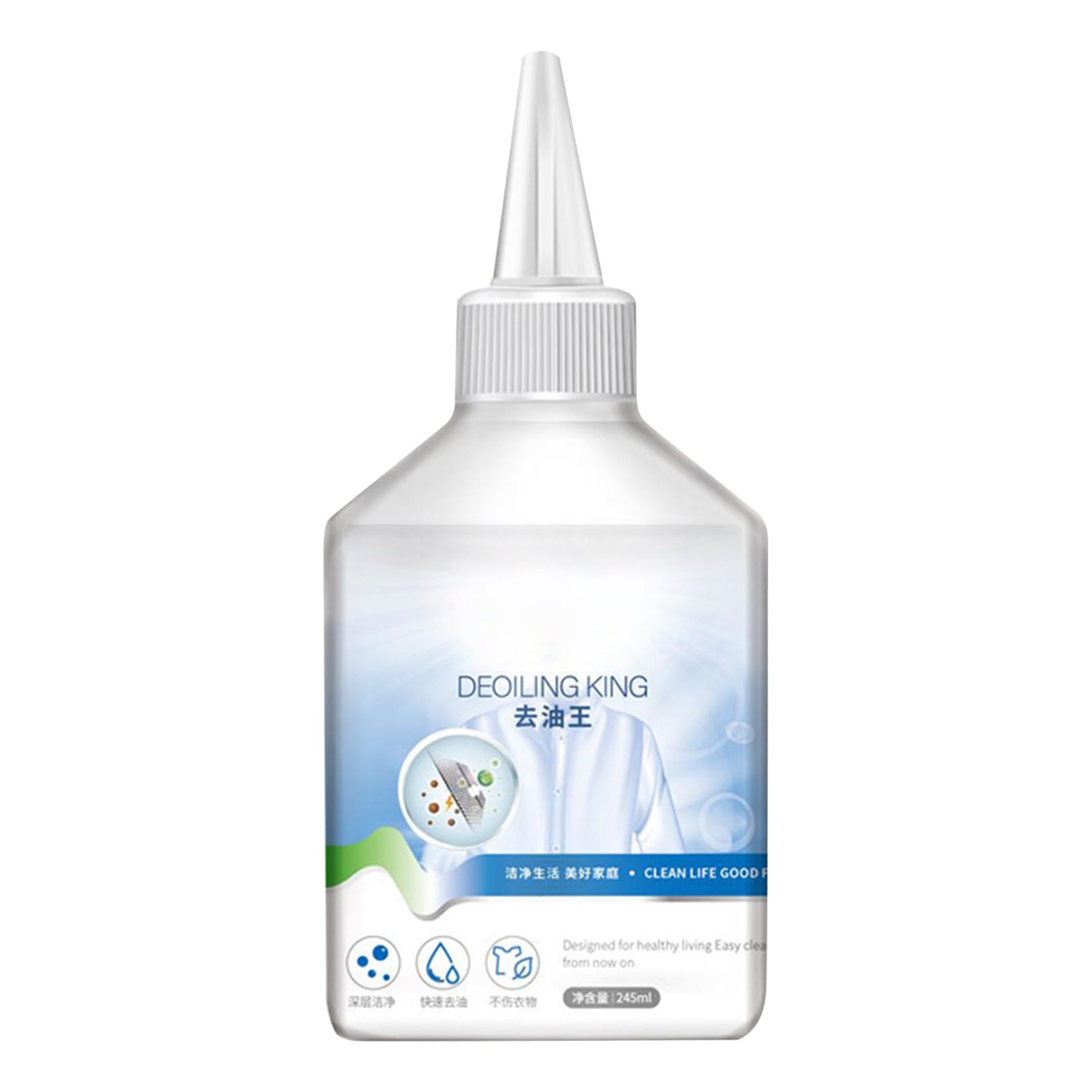 FINLALO Stain Remover, 245ml Multi-Purpose Degreaser, Unscented, Liquid, Fights Grease, Oil, Coffee, Tea, Wine & More