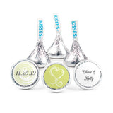 108ct Personalized Swirl Heart Wedding Kiss Stickers (Spring) Stickers Only
