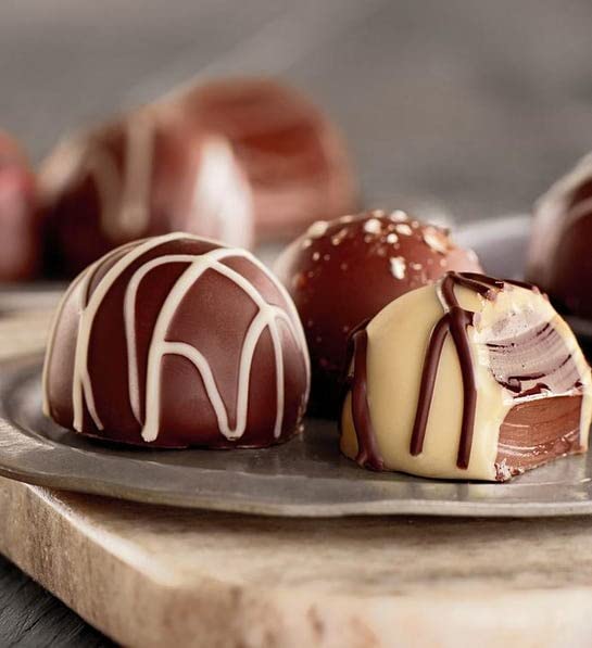 Harry & David Signature Chocolate Truffles Gift Box, 24 Assorted Truffles, 1 Pound Box