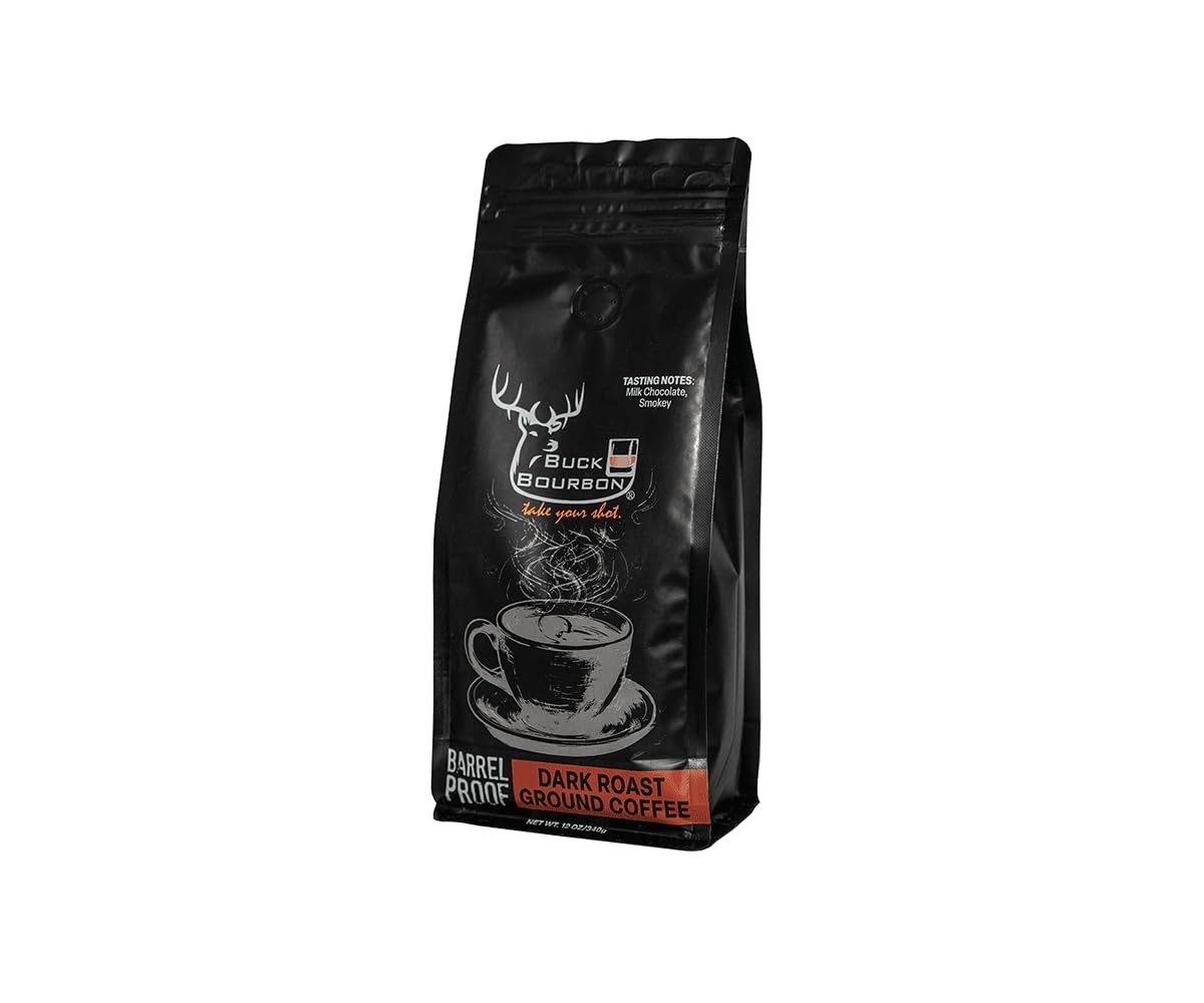 Buck Bourbon Barrel Proof Dark Roast Ground Coffee, 12 oz