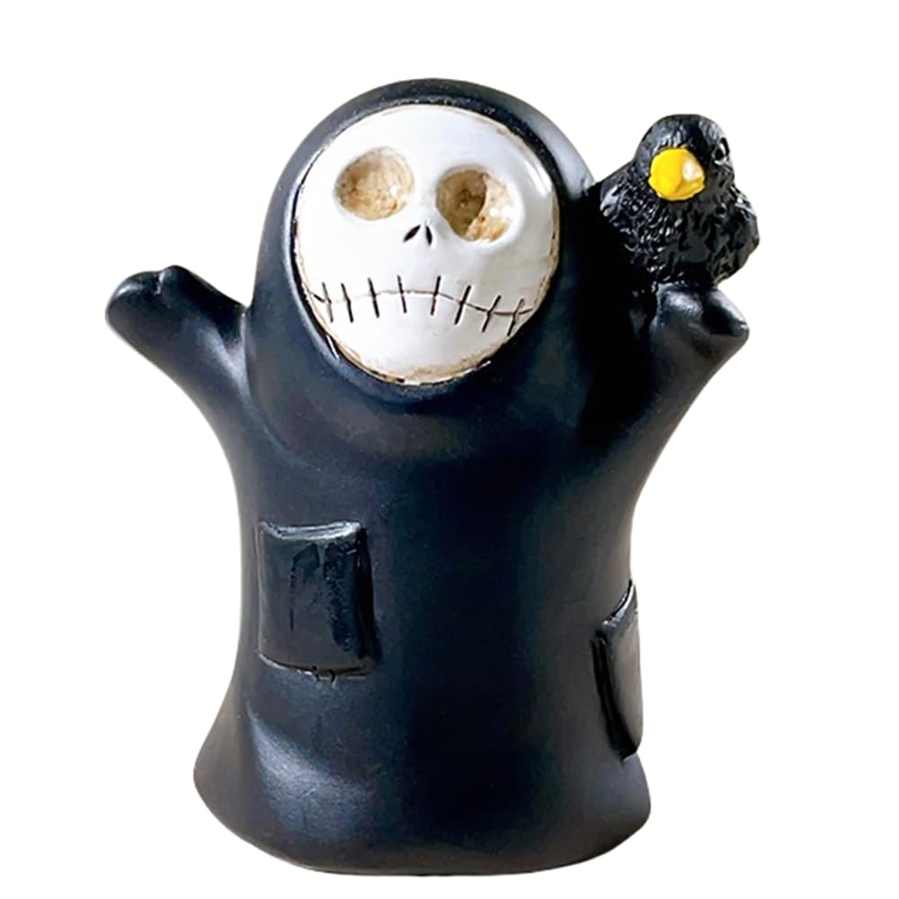 Ghost ornaments skull wizard faceless horror ornaments home desktop resin ornaments (a style)