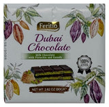 Feritio Dubai Chocolate Bar (2.8 OZ / 80 Grams - Chocolate/Kunafa/Pistachio)
