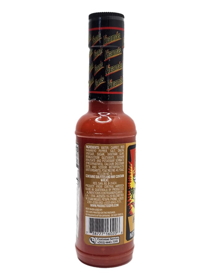 PICAMAS - Picamas Habanero Red Hot Sauce Salsa Brava 4.9oz (Pack of 3)