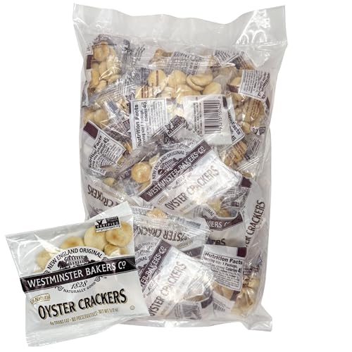 Westminster Oyster Crackers, 0.5 Oz. Each (Pack of 25), Crackers for Soups & Salads, The Hampton Popcorn & Candy Company