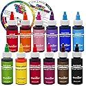 12 Food Color U.S. Cake Supply 2.3-Ounce Liqua-Gel Cake Food Coloring Variety Pack with Color Mixing Wheel - Made in the U.S.A.