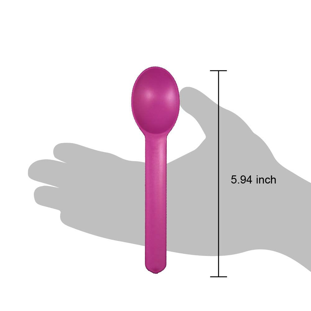Yocup Eco-Friendly Wide Handle Spoon, Purple - 1000ct