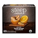 Biglow Tea Organic Lemon Ginger Tea Steep 60 Bags Net Wt 4.66 Oz