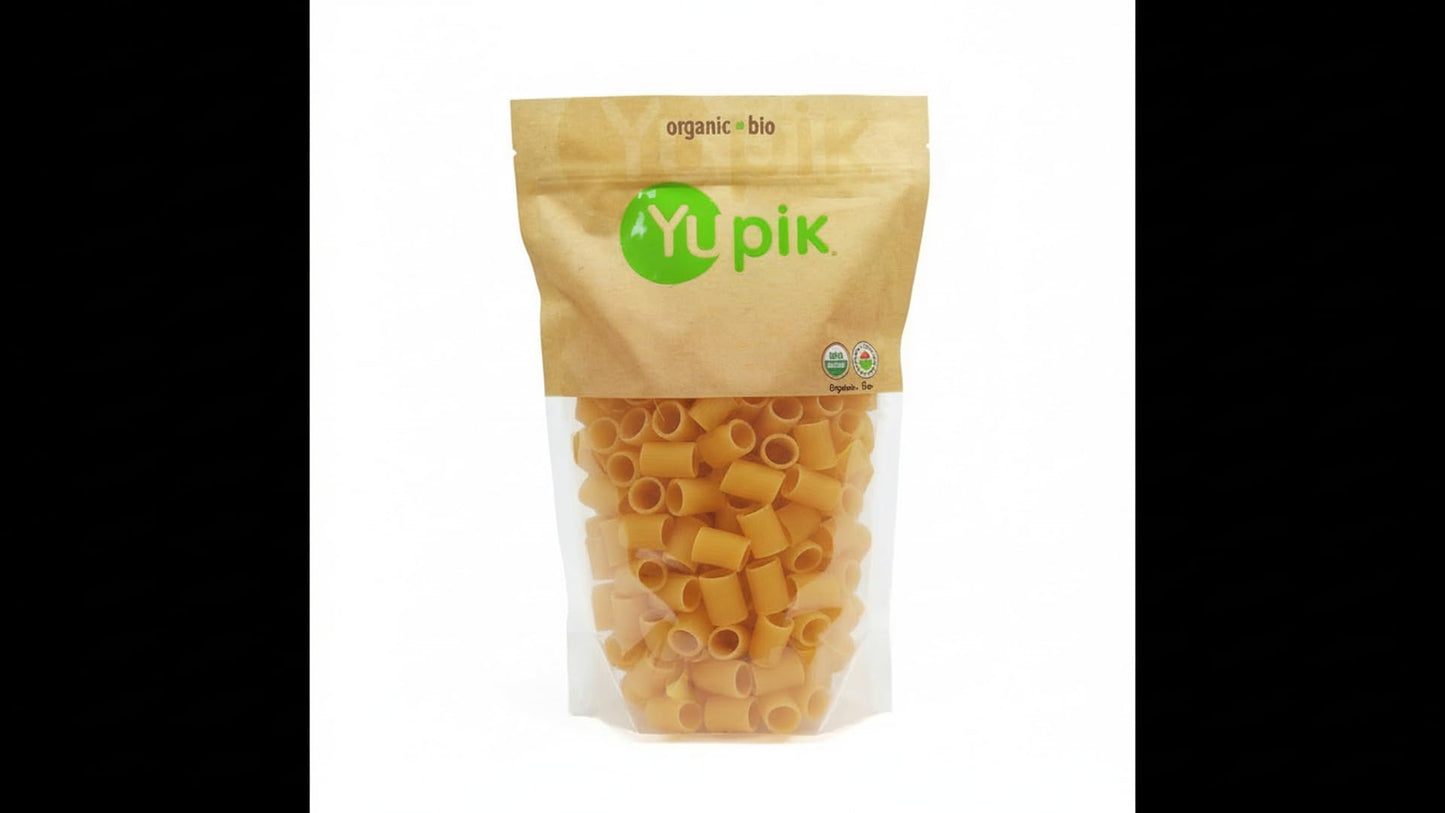 Yupik Organic Mezzi Rigatoni Pasta 16 oz (1 lb), Non-GMO, USDA Certified, Gluten-Free & Egg-Free Pasta Made with Organic Corn & Rice Flour, Authentic