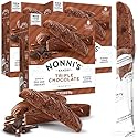 Nonni's Triple Chocolate Biscotti Italian Cookies - 3 Boxes Triple Chocolate Italian Biscotti Cookies w/Dark Chocolate - Biscotti Individually Wrapped