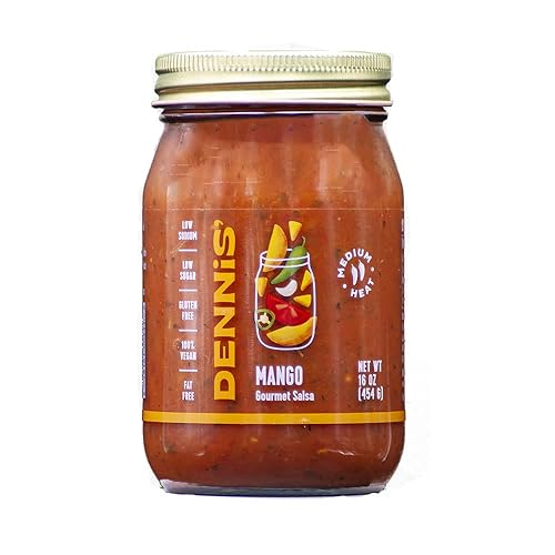 All-Natural Mango Salsa by Dennis’ Gourmet | This fresh, hearty restaurant salsa is low in sugar, calories, carbs, and sodium. Fat and gluten-free