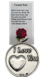 Westmon Works I Love You Sentiment Token and Poem Card Valentines Day Gift Set