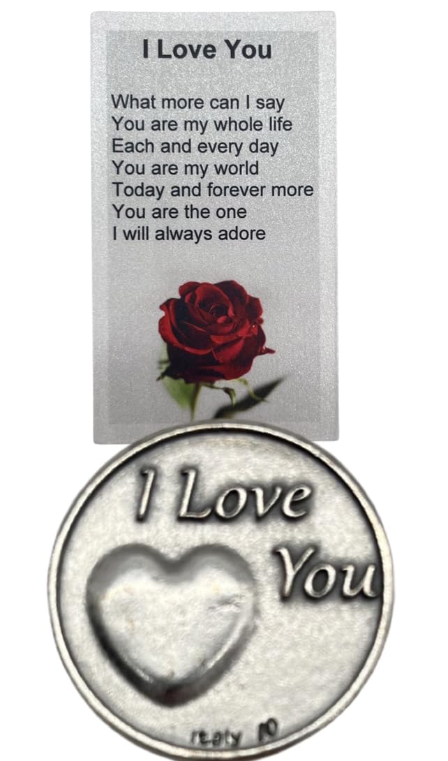 Westmon Works I Love You Sentiment Token and Poem Card Valentines Day Gift Set
