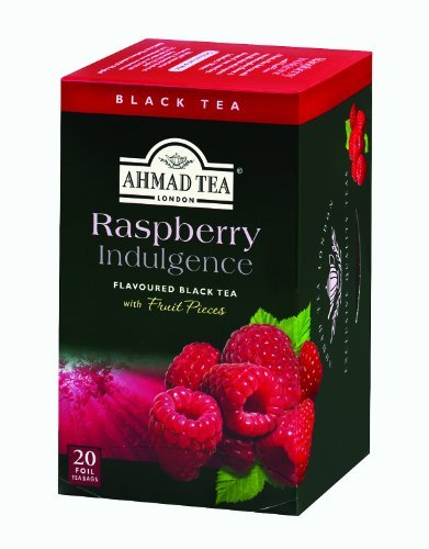 English Teas, Raspberry Indulgence Black Tea - Tagged and Aluminium Foil En... by Ahmad Flavored Black Tea Raspberry 20 Bag