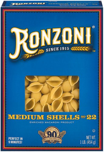 Ronzoni Medium Shells, 16-Ounce