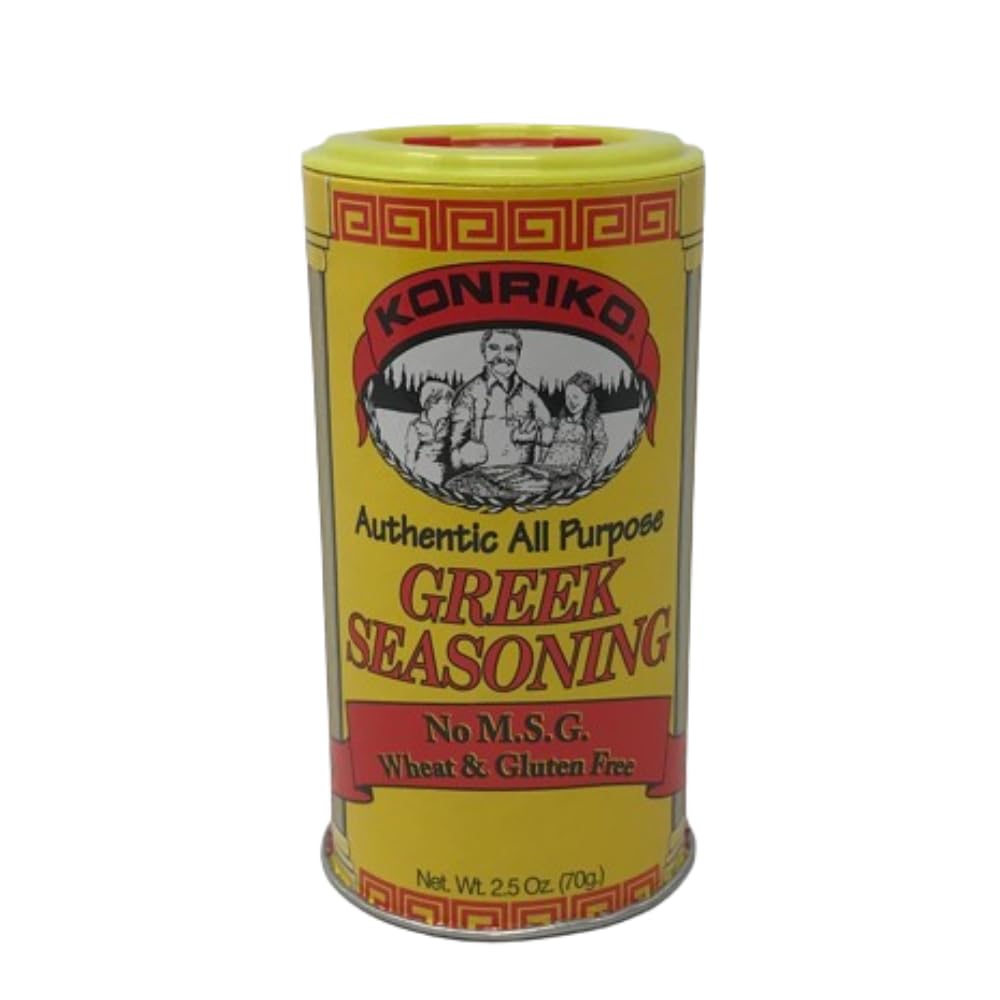Konriko - Greek Authentic Seasoning 2.5 oz (Pack of 6) - Wheat Free - Gluten Free - No MSG