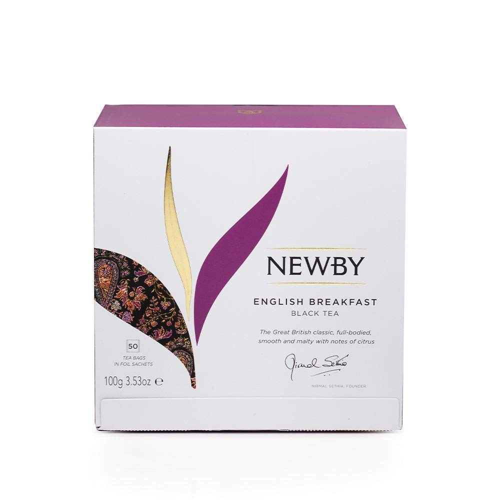 English Breakfast Tea - 50 Individually Wrapped Tea Bags - Bold & Full-Bodied Black Tea Blend by Newby Teas