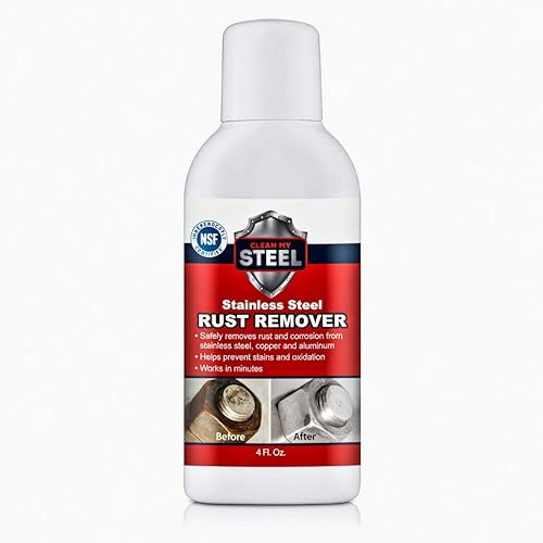 CLEAN MY STEEL Stainless Steel Rust Stain Remover Eraser Cleaner for Fridge, Outdoor BBQ Grill, from Metal Sink and Appliances, NSF Certified, Food