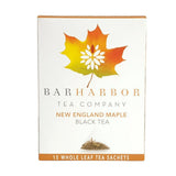 New England Maple Black Tea, Organic, 15 Count, All Natural Caffiene, Box of 15 Sachets