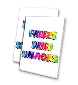 Freeze Dried Snacks (24" X 36") 4mm Corrugated Plastic Panel, Graphics Applied to 1 Side (Pk of 2) | Fair Food, Desserts, Sweets, Treats