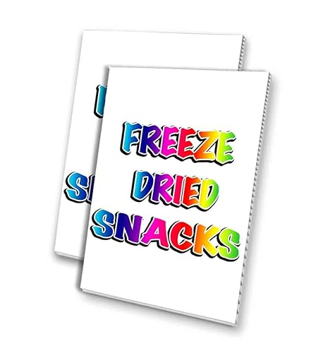 Freeze Dried Snacks (24" X 36") 4mm Corrugated Plastic Panel, Graphics Applied to 1 Side (Pk of 2) | Fair Food, Desserts, Sweets, Treats