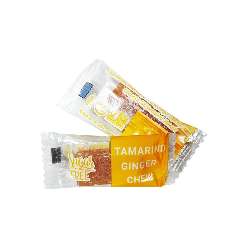 Melting Sweet SUGAR FREE Candy Tamarind Ginger Chews (3.7 Ounces, Pack of 1)