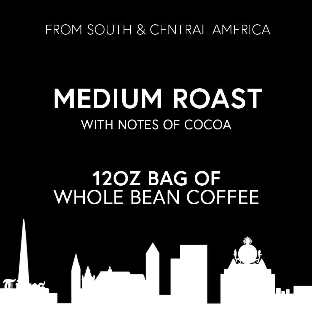 Electric City Roasting Company - Medium Roast Whole Bean Coffee, Blue Moose, Carefully Sourced Specialty Coffee from South America, 12 Ounce Bag