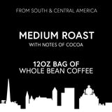 Electric City Roasting Company - Medium Roast Whole Bean Coffee, Blue Moose, Carefully Sourced Specialty Coffee from South America, 12 Ounce Bag