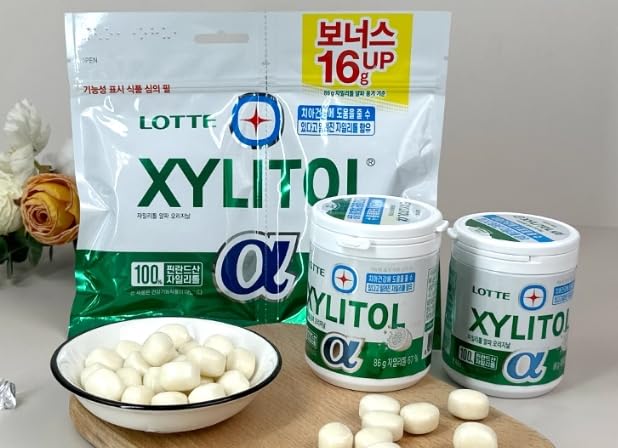 Korean Xylitol Chewing Gum?Intense Cool Mint Flavor for Fresh Breath, Perfect for Driving, Office & Casual Use, Imported Sugar-Free Gum, Long-Lasting