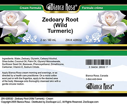 Bianca Rosa Zedoary Root (Wild Turmeric) - Cream (2 oz, ZIN: 428532) - 3 Pack