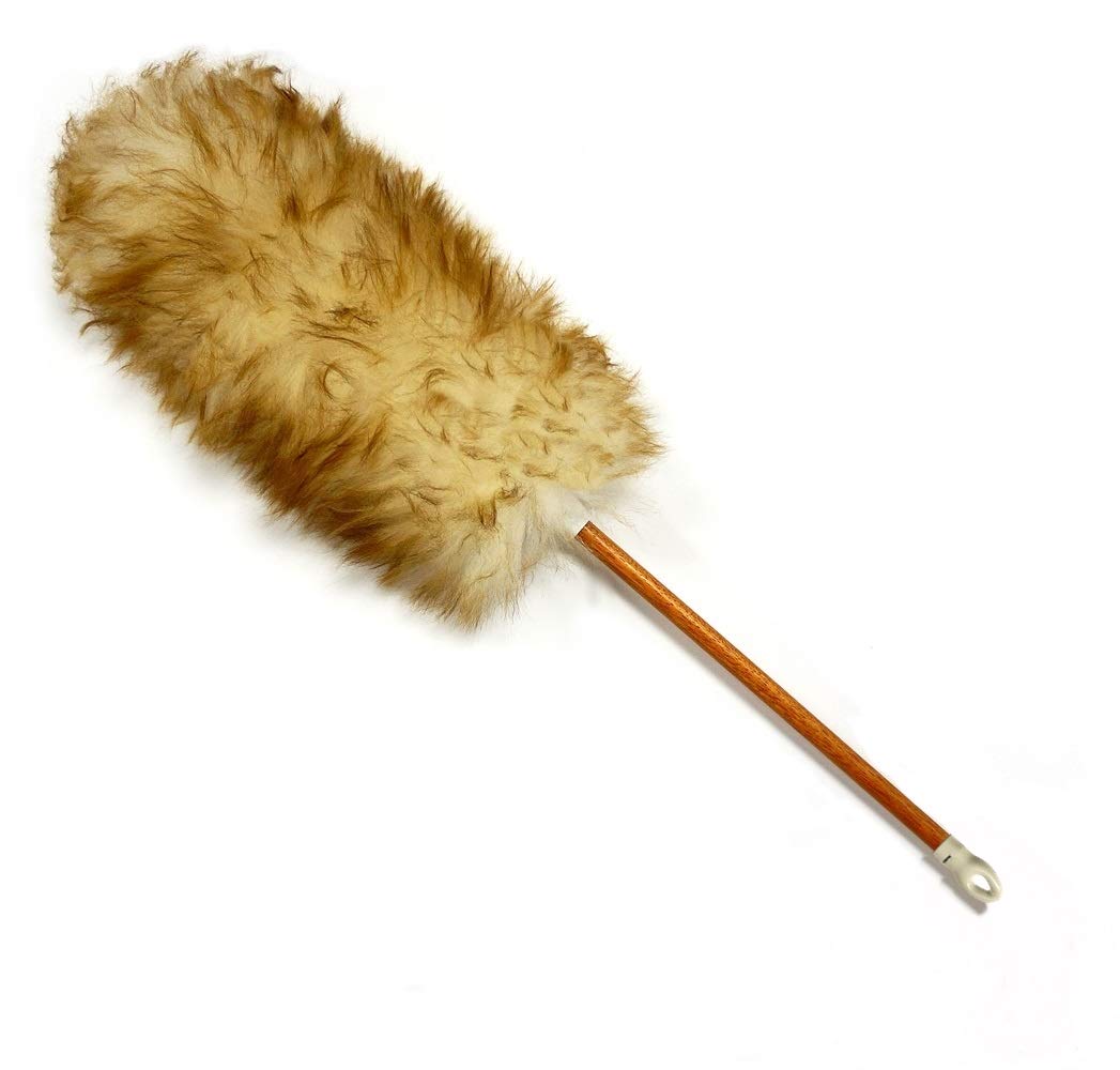 (New) Alta Dusting Products 23" Premium Australian Lambs Wool Duster with Stained Wooden Handle and White Molded Hook