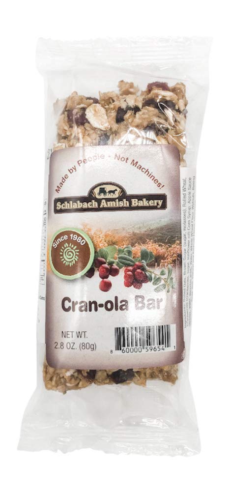 Schlabach Amish Bakery Soft & Chewy Grand-Ola Granola Bars, Case Pack of 12/2.8 oz. Bars (Cran-ola)