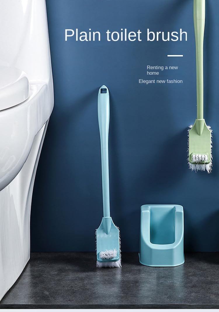 XINCHANG Bathroom Toilet Bowl Brush and Holder Set Bathroom Deep Cleaning Toilet Cleaner Scrubber with Bristle for Dead Corner Clean (Green)