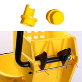 NentMent Commercial Mop Bucket Wringer Mount Bracket End Plugs Left and Right Set Yellow Plastic Stopper Repair Parts for Side Press Wringer Combo