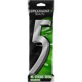 5 GUM Spearmint Rain Sugar Free Chewing Gum, 15 pieces (3 Pack)