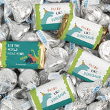 124 Pcs Dinosaur Kid's Birthday Candy Party Favors Wrapped Miniatures and Kisses (1.52 lbs)