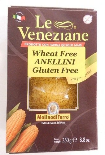 Le Veneziane Italian Gluten Free Corn Pasta Anelini 250