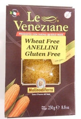 Le Veneziane Italian Gluten Free Corn Pasta Anelini 250